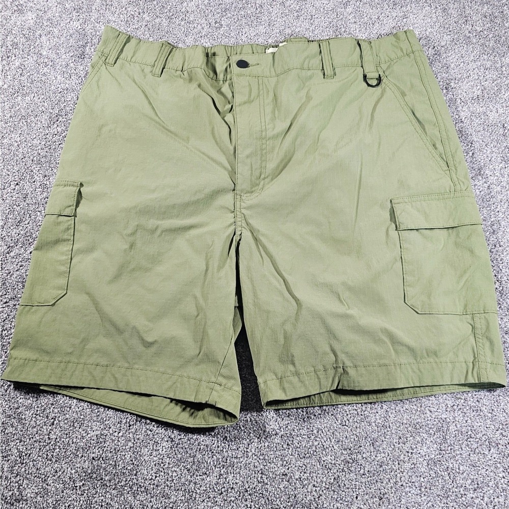 Lake & Trail Cargo Shorts Mens XXL Olive Green Ripstop Gorpcore Utility‎ Hiking
